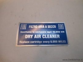 Sticker luchtfilter